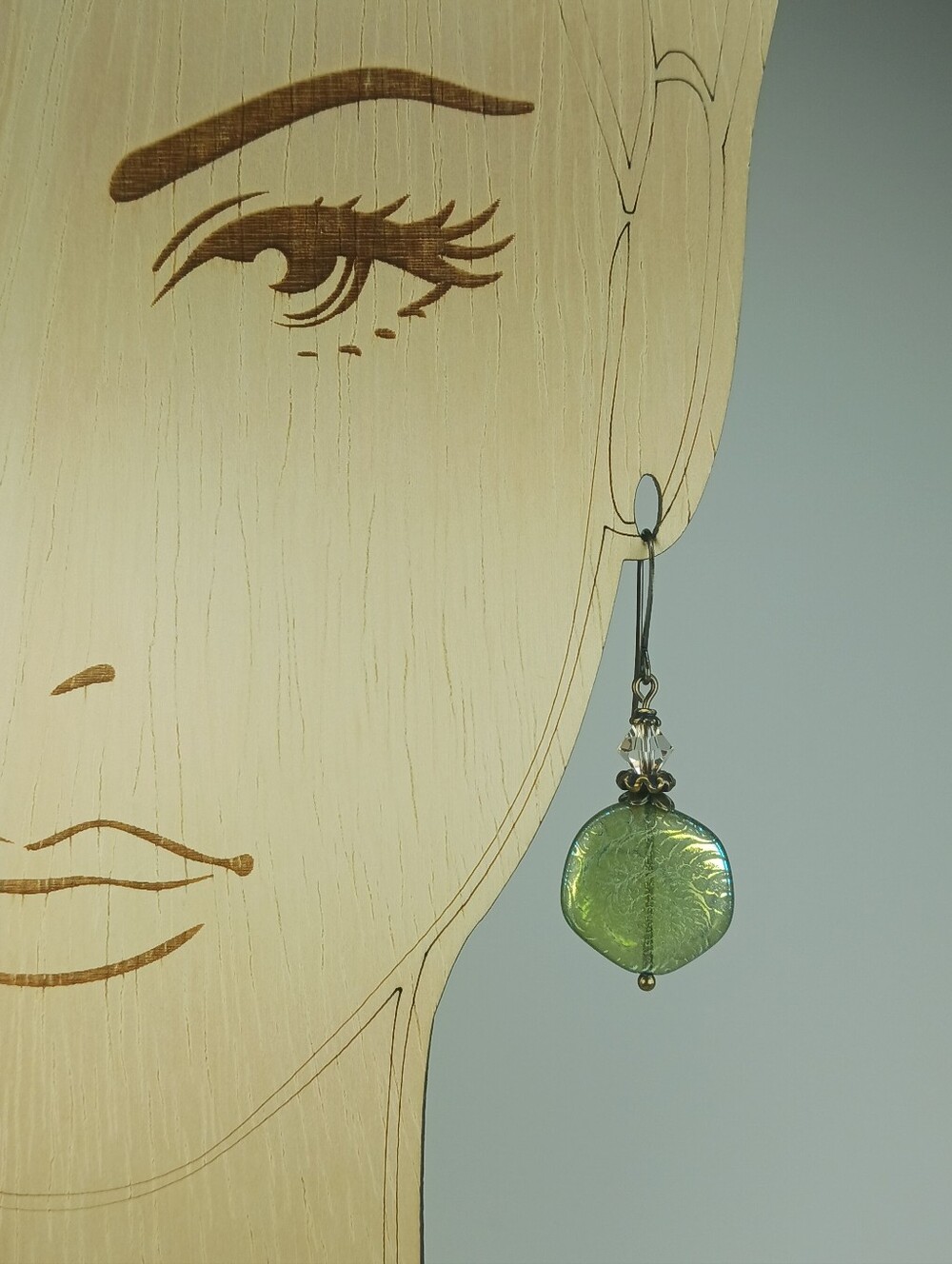 Spiral Fern Earrings Botanical Woodland Nature Jewelry Hand Crafted - Picture 8 of 9